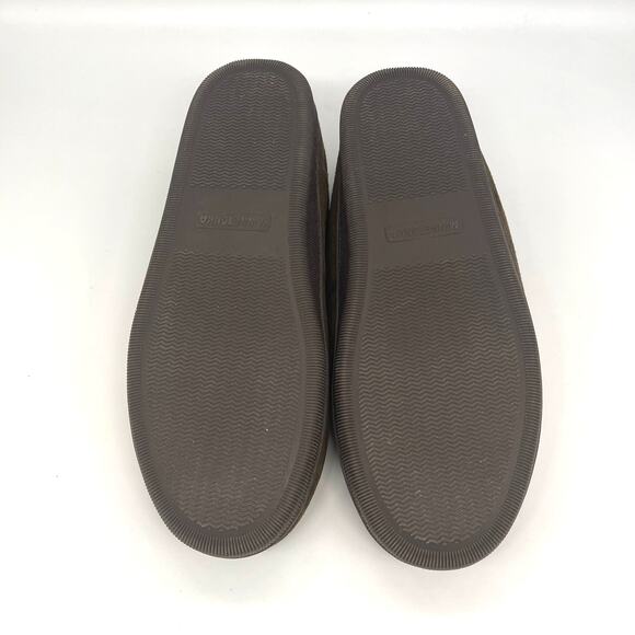 Minnetonka Men\'s Brown Suede Moccasins Pile Lined Indoor Outdoor Slippers Sz 11 main image 4